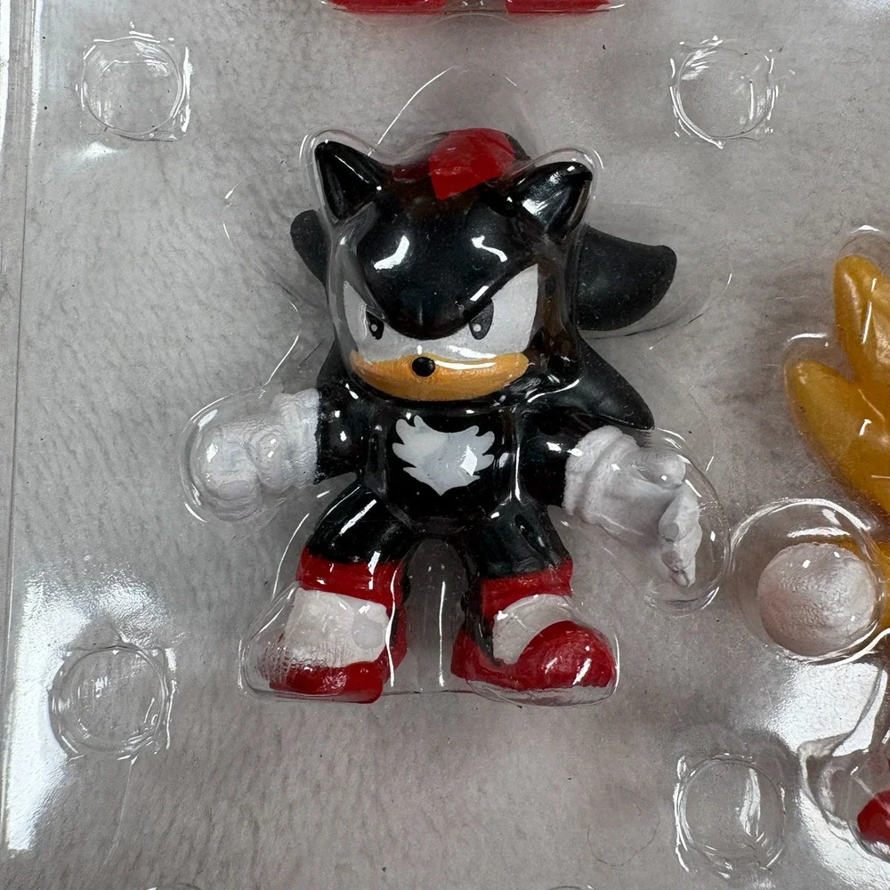 Sonic The Hedgehog Christmas Ornament Figure Lot Of 6 Plastic Clamshell